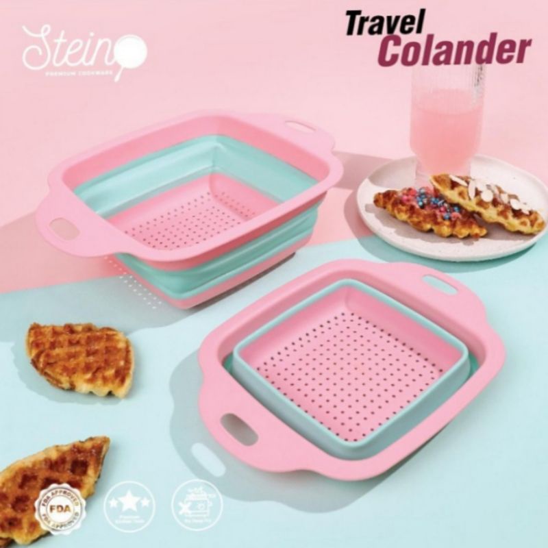 TRAVEL COLANDER STEIN COOKWARE.