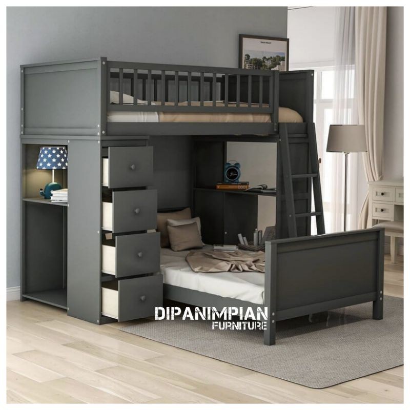 Ranjang tingkat - Dipan tingkat - tempat tidur tingkat minimalis