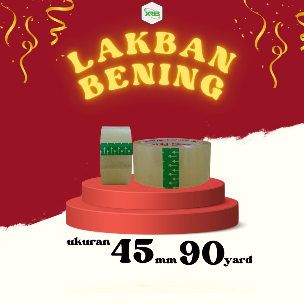 Lakban Bening 2 inch 45 mm 90 Yard Ekonomis MPI Lakban Packing Serbaguna Lakban Murah