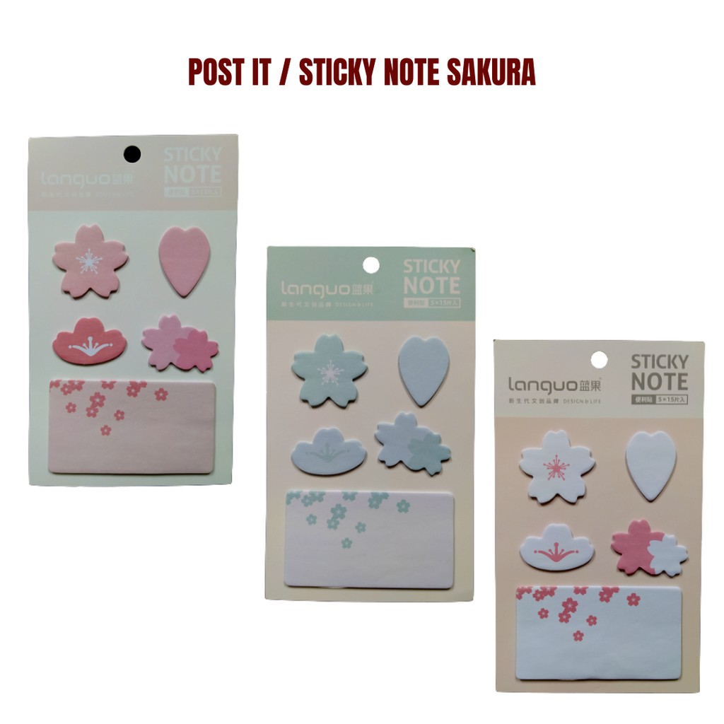 

Sticky Note / Post It Impor LG-70315 Cherry Blossom Index Penanda Pembatas Buku SHESB - Satuan