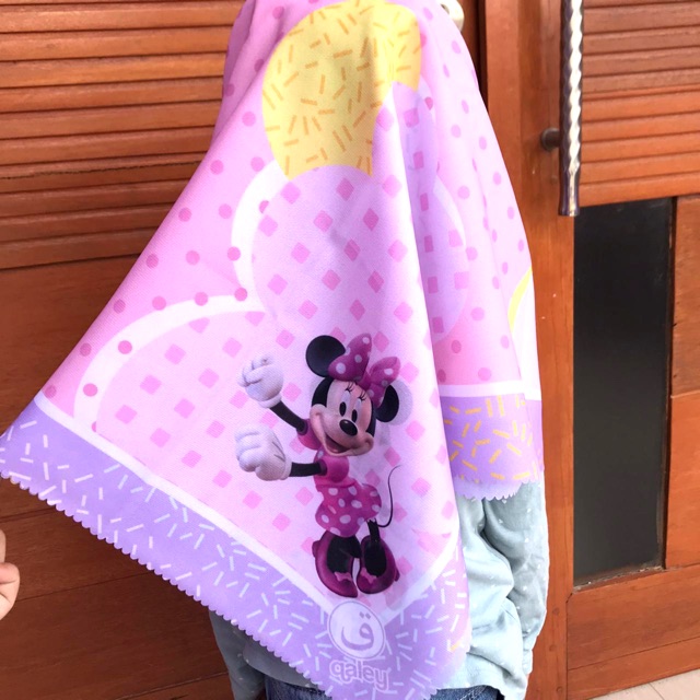 VOAL PRINTING ANAK MOTIF MINIEMOUSE LUCU / HIJAB ANAK LUCU / JILBAB ANAK KARAKTER/ KERUDUNG ANAK