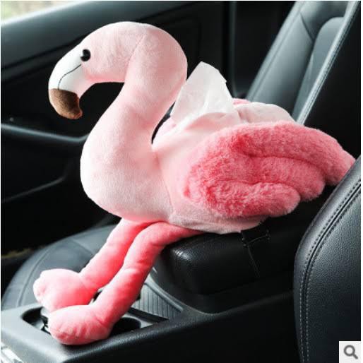 Tempat Tisue Flamingo / Kotak Tisue Boneka Flamingo