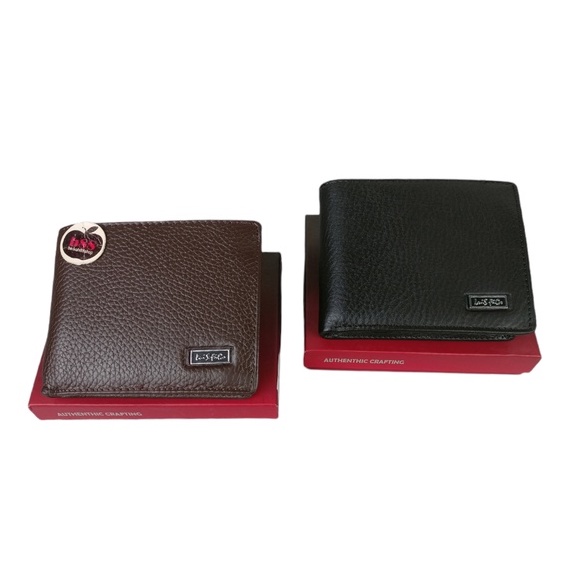 Dompet Pria Kulit Asli Free Card Holder Model Lipat Dua Casual Men Wallet