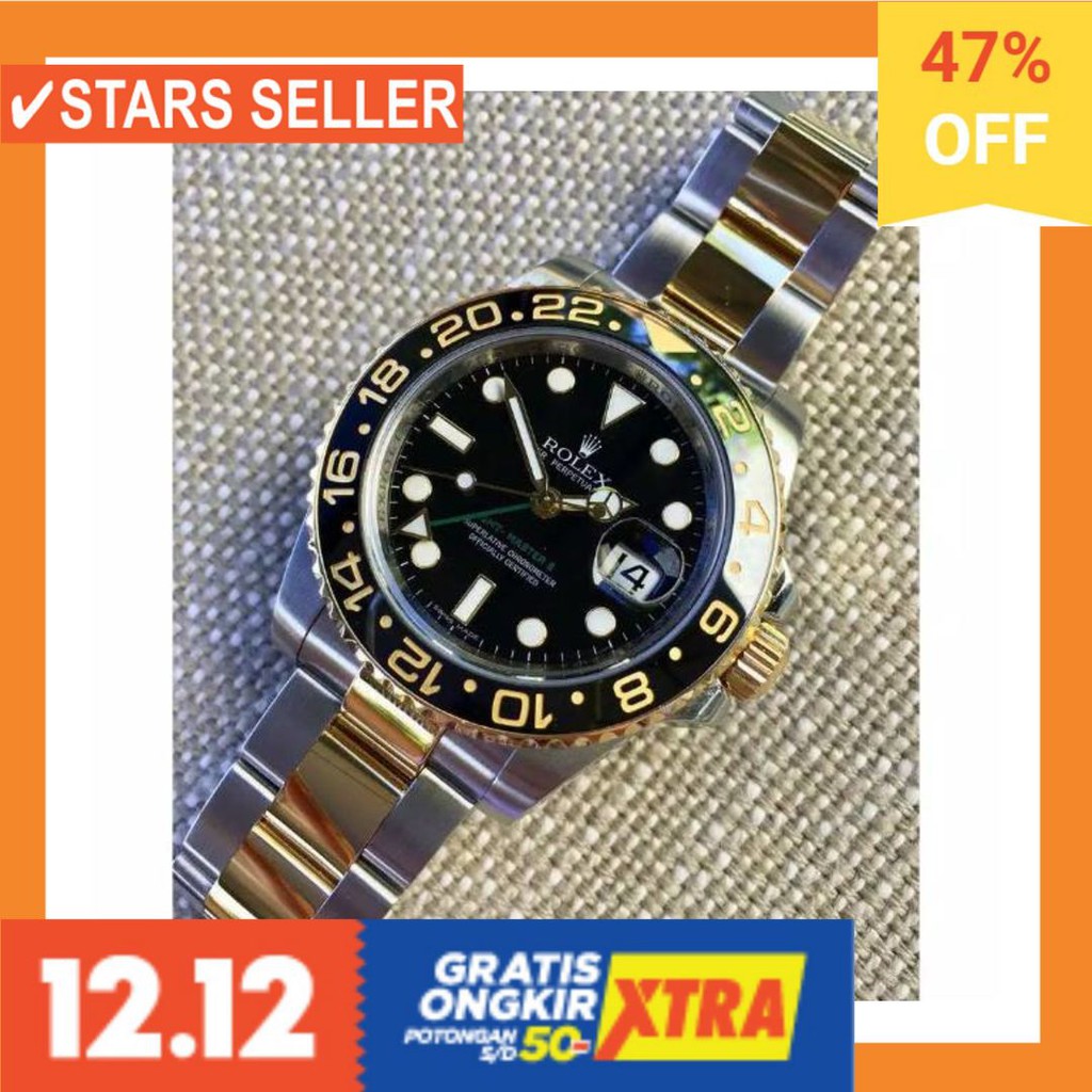 JAM TANGAN GROSIR MURAH LELAKI ANTI KARAT AIR LAKI / Jam tangan pria Rolex submariner automatic