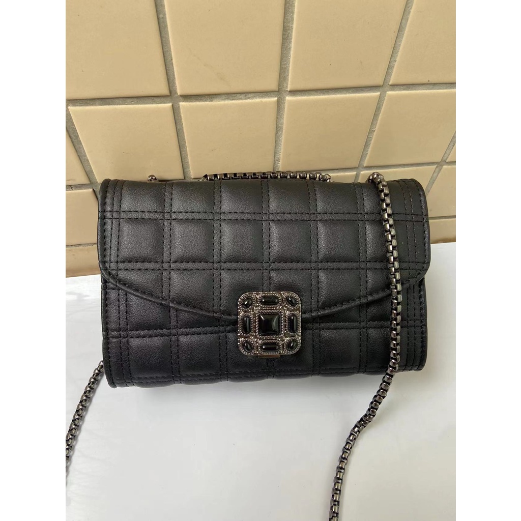 [Bioaqua] Tas Selempang Wanita Keninian Cewek Import Terbaru Square Ruby  Quilted - Sling Bag #183