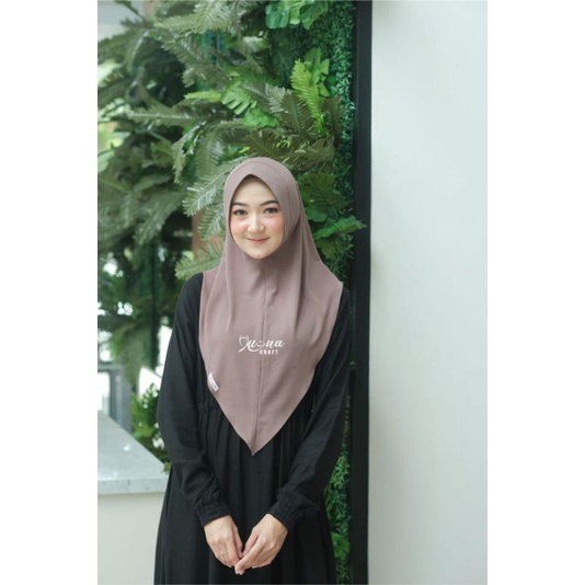 Hijab jilbab sporty instan V polos S by lubna craft