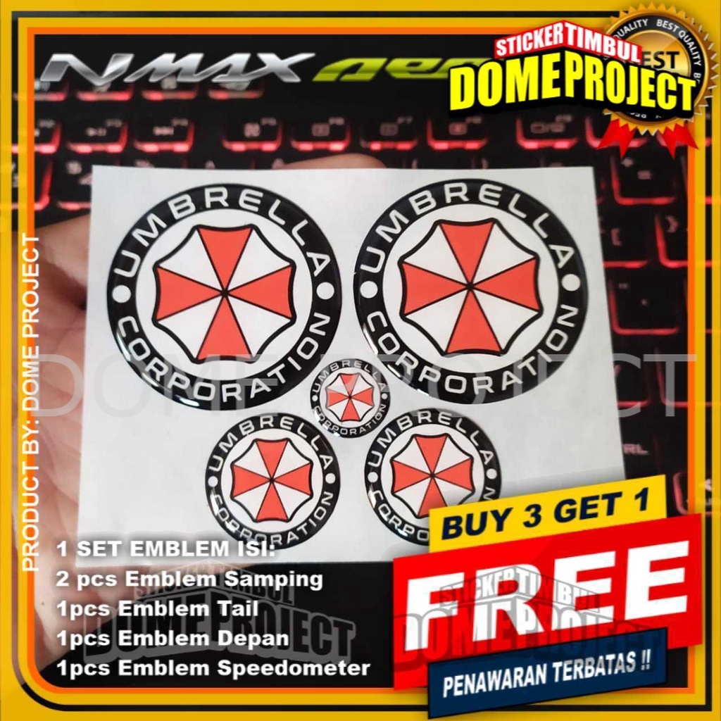 STIKER MOTOR TIMBUL EMBLEM LOGO UMBRELLA YAMAHA AEROX NMAX LEXI SET AESTHETIC KEREN