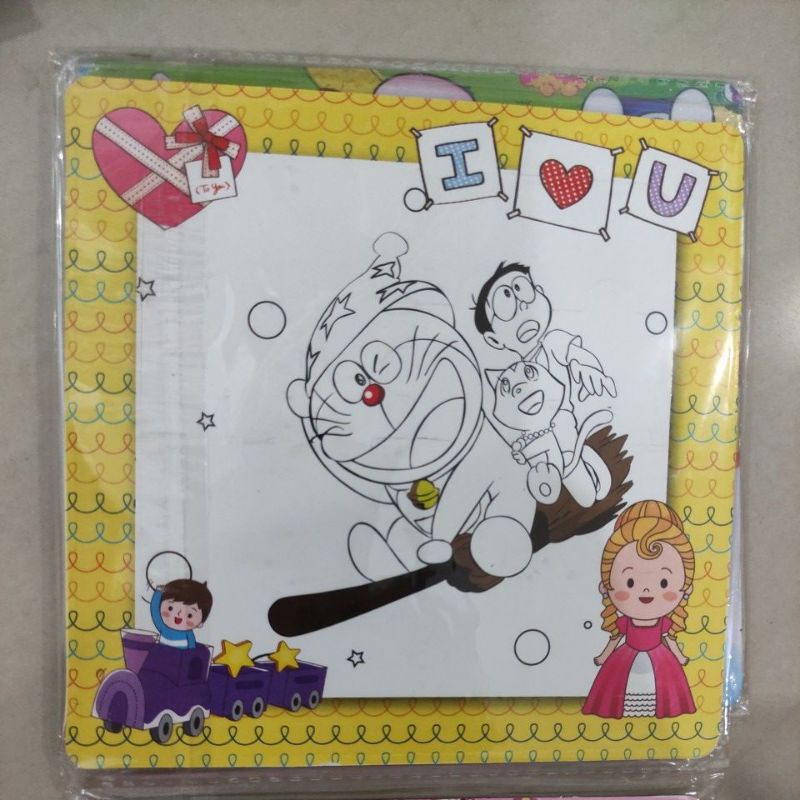 [PUZZLE] Mainan Edukasi Anak Puzzle Karton 16 Keping + Coloring Mewarnai Gambar / Puzle / Pazel Motif Kartun Lucu 2in1