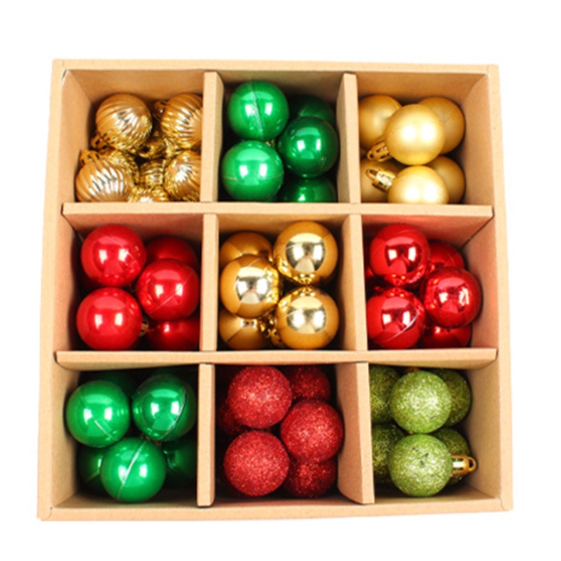 99pcs / Set Ornamen Bola Kecil Ukuran 1.2 Inch Untuk Dekorasi Pohon Natal