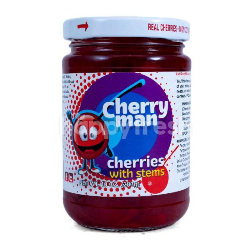 

CHERRYMAN CHERRIES WITH STEMS 283GR