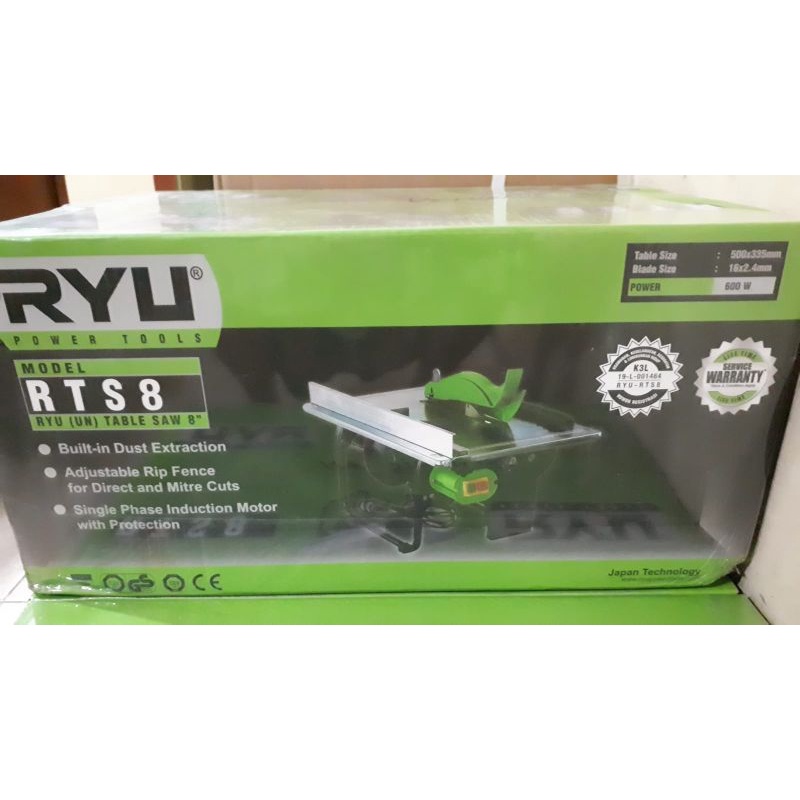 RYU TABLE SAW 8" / GERGAJI MEJA 8"