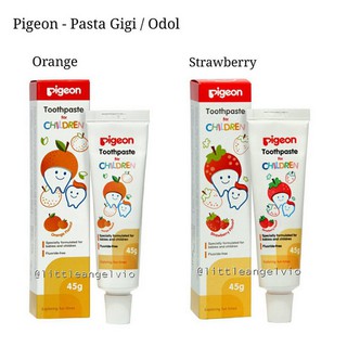 PIGEON Children Toothpaste - Pasta Gigi Odol Anak Bayi 2 Rasa Orange Strawberry Termurah