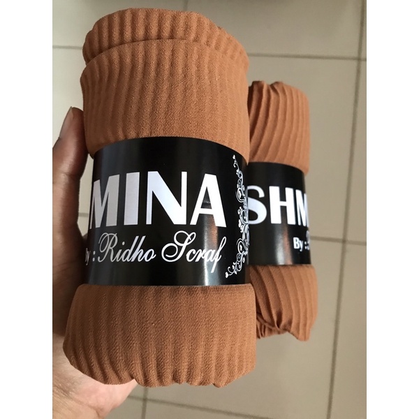Hijab Pasmina plisket premium / Pasmina Plisket lidi / Pasmina pleated shawl / Pashmina plisket Tanpa Garis Tengah-28. Teh susu Full
