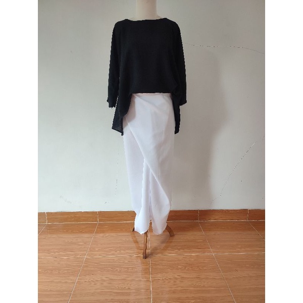 ZARAA SKIRT >> Wrap Skirt/ Rok Lilit Polos - PUTIH