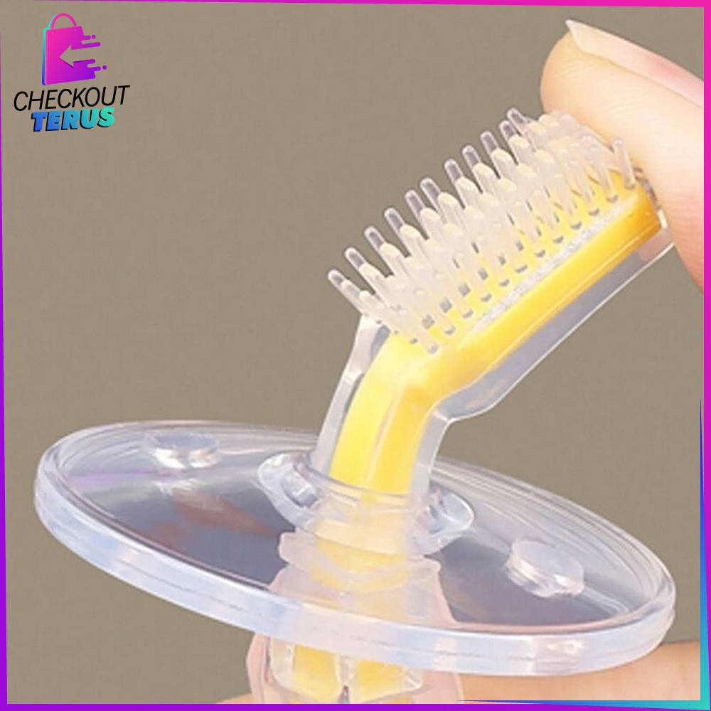 CT C346 C347 Sikat Gigi Bayi Silikon Baby Training Tooth Brush Pembersih Mulut Bayi Sikat Gigi Anak Lembut Pembersih Gigi Bayi