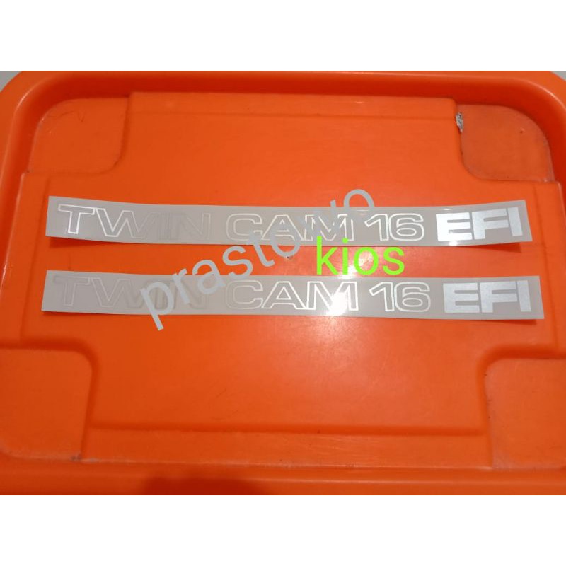 Sticker stiker tulisan twincam 16 EFI