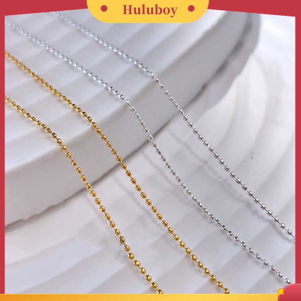 Huluboy Huluboy♡ 2pcs Rantai Manik-Manik Bahan Metal Untuk Dekorasi Nail Art