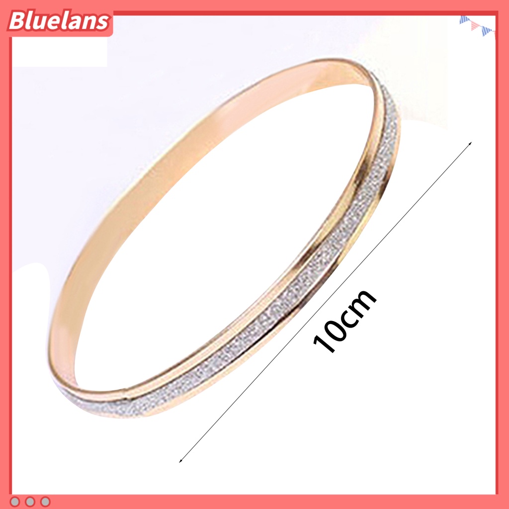 Bluelans Bangle Exquisite Fadeless Women Simple Middle Frosted Circle Bracelet Dating