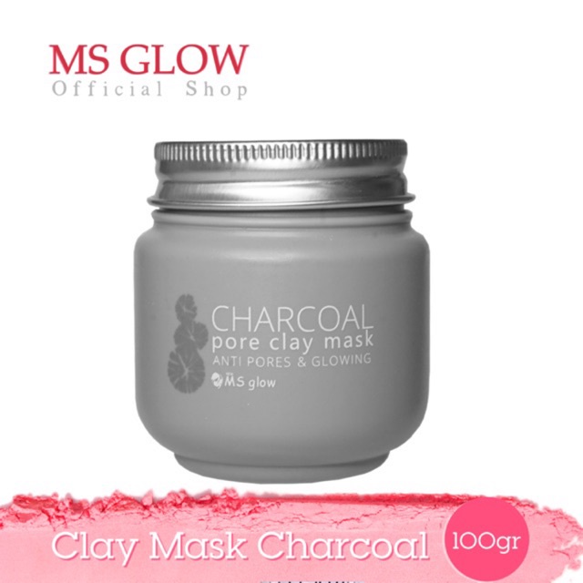 MS Glow Charcoal Clay Mask/ Masker Wajah MSGlow Claymask Termurah Original Asli Terbaru BPOM