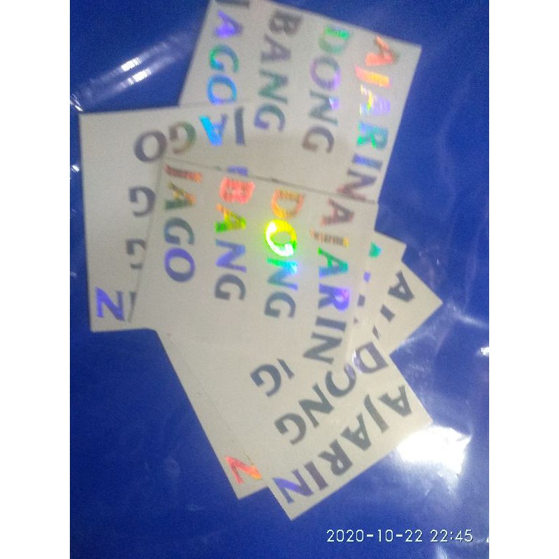 

Cutting Stiker Hologram Harta Tahta AJARIN DONG BANG JAGO Bisa Tulis Nama Sendiri