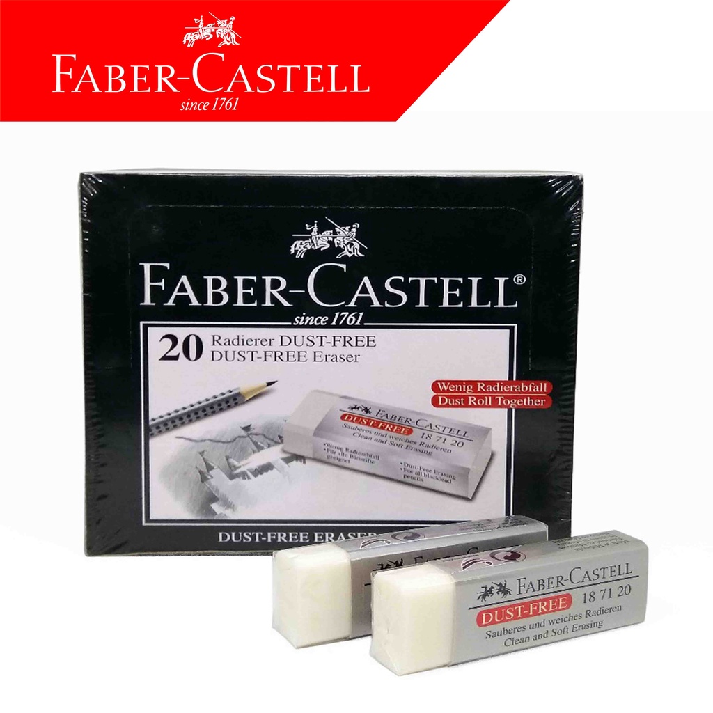 

Faber Castell Penghapus Polos Besar Putih 187996 (187120 White 20x Indo) Dust Free