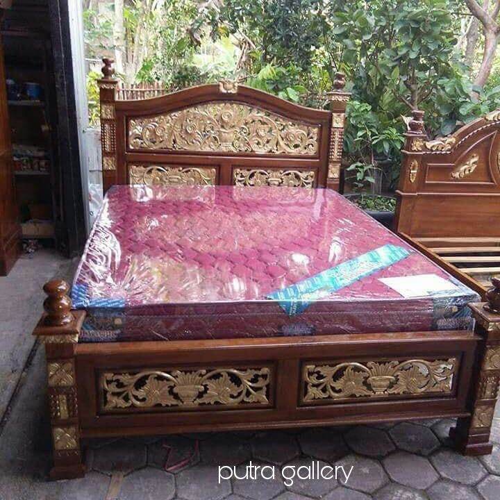 Tempat tidur jati / Dipan ukir rahwana / Dipan ranjang kayu jati / Furniture jati jepara