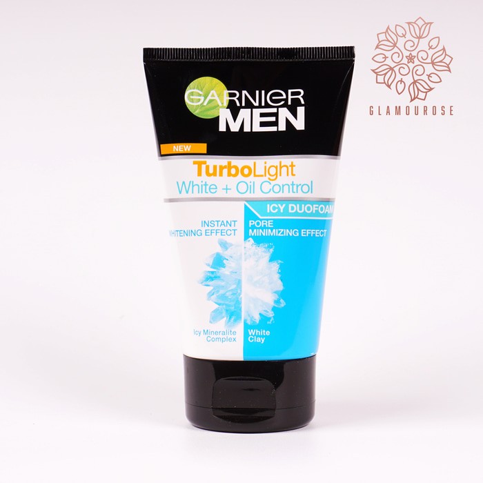 ❤️Glamouroseshop❤️ Garnier Men Turbo Light White + Oil Control Icy Duo Foam 100 ml