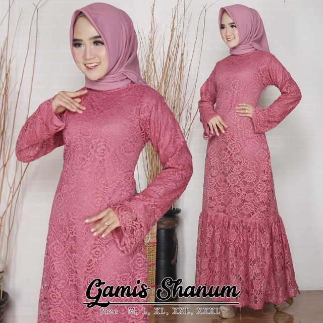 GAUN SHANUM / GAMIS / DRESS TUNANGAN / DRESS KONDANGAN