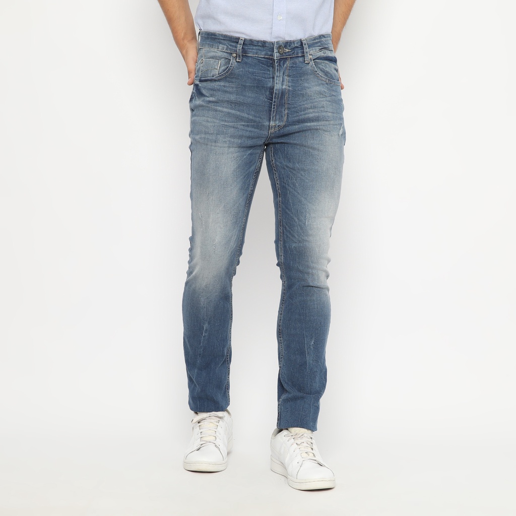 ROMP Celana Jeans Pria - Slimfit MCS 5106 Biru Muda