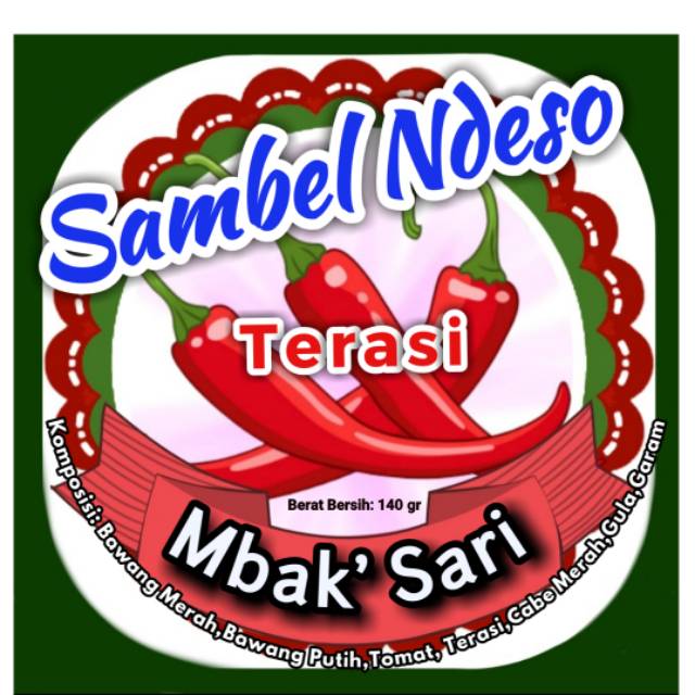 

Sambel Ndeso Mbak' Sari (Trasi)