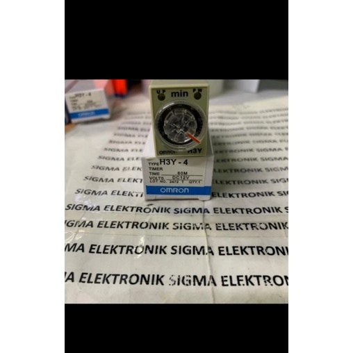 TIMER OMRON H3Y - 4 DC 12V. TIMER DELAY. 0 - 60 MENIT . SOLID STATE