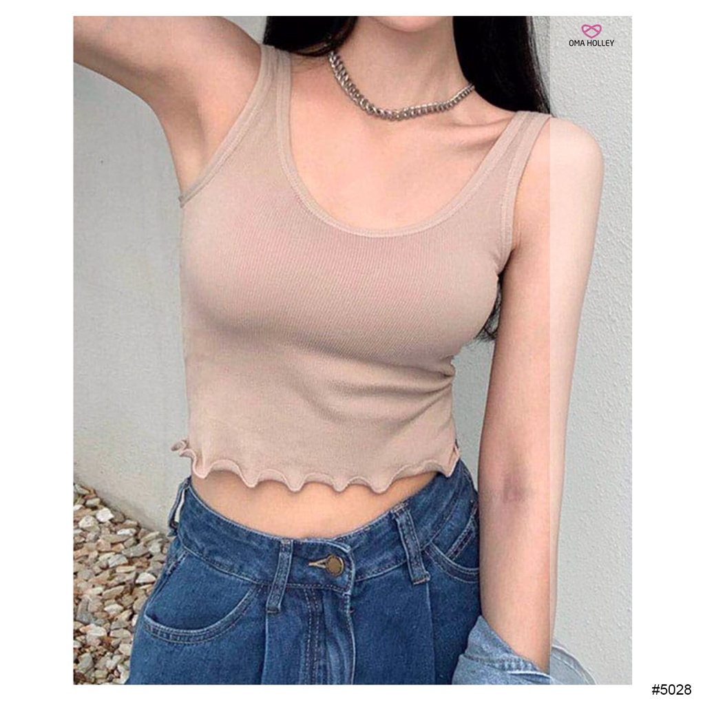 (COD) OH Fashion Bra Pakaian Wanita Tank Top Model Crop Import Fashion Korea #5028 🟠