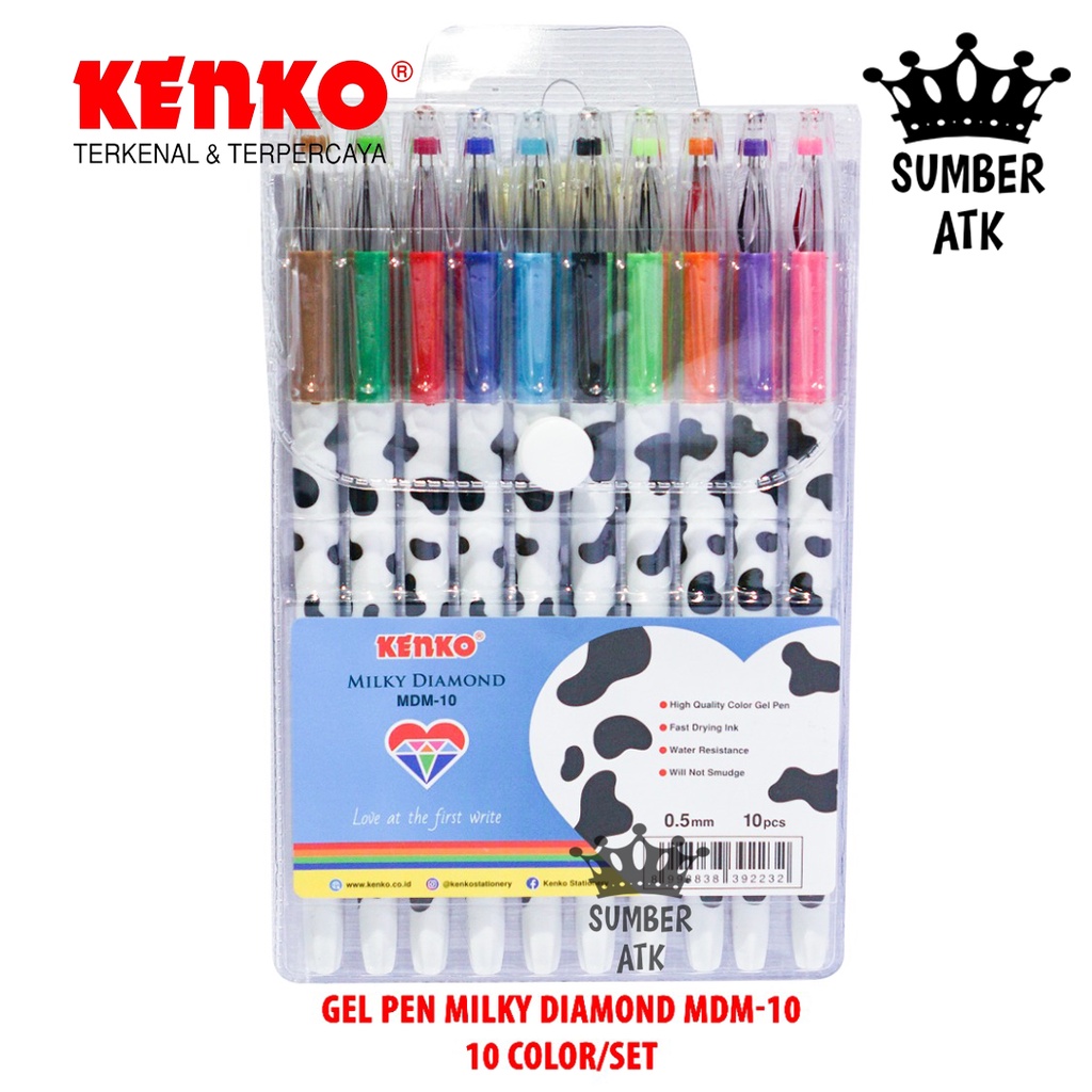 

GEL PEN MILKY DIAMOND MDM-10 10 color 1 Set