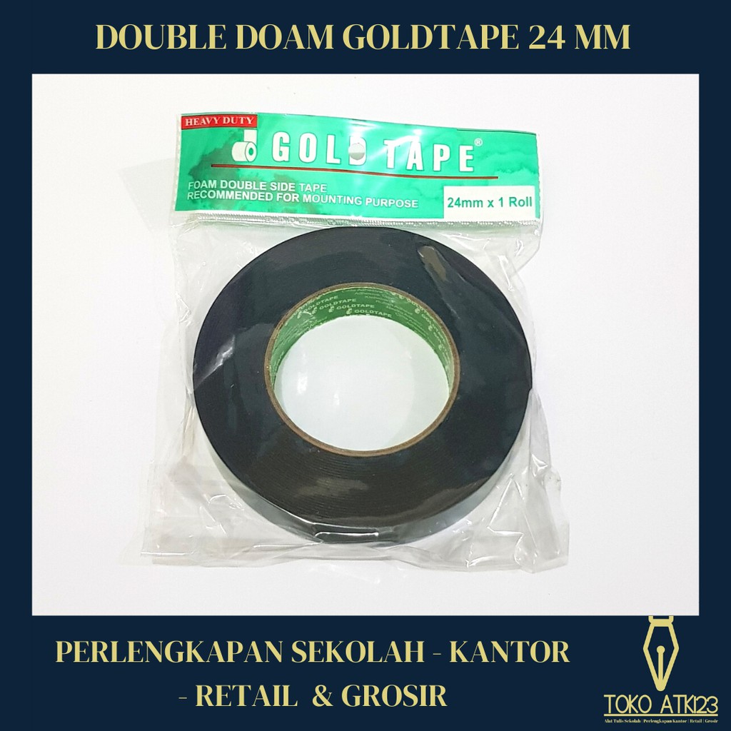 Isolasi Double Foam Merk Goldtape 24mm