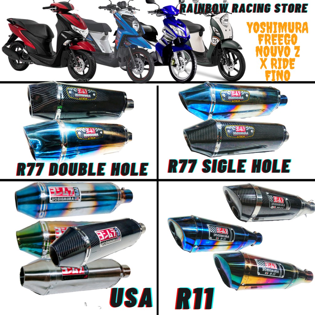 knalpot racing yamaha freego fino x ride nouvo z yoshimura