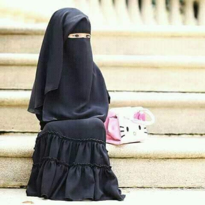 NIQAB ANAK YAMAN 2 LAYER/NIQOB BANDANA/CADAR PURDAH ANAK/KHIMAR TEMBORO