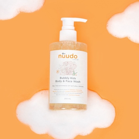 Nuudo Bubbly Kids Body &amp; Face / Sabun Shampoo Bayi Anak 250ml