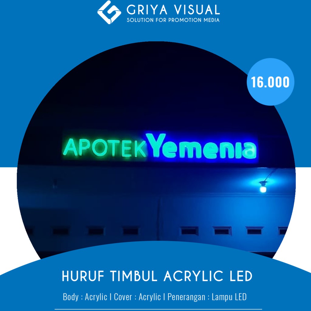 Jual Huruf Timbul Akrilik Led Shopee Indonesia