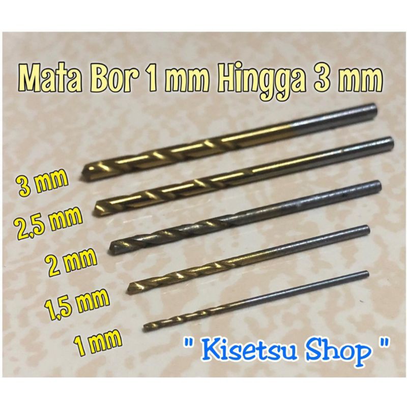 Jual Mata Bor Baja Hss Set 5 In 1 High Speed Steel Ukuran 1mm 15mm 2mm 25mm And 3mm Shopee