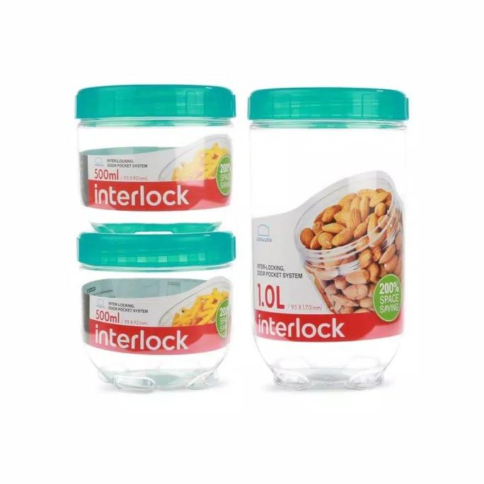 .........] Lock&Lock Lock & and n Lock Interlock Food Container Set 3pcs - Toples