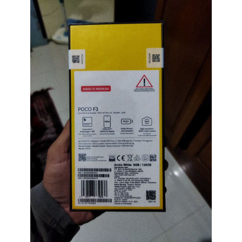 XIAOMI POCO F3 5G 6/128 GB GARANSI RESMI WHITE