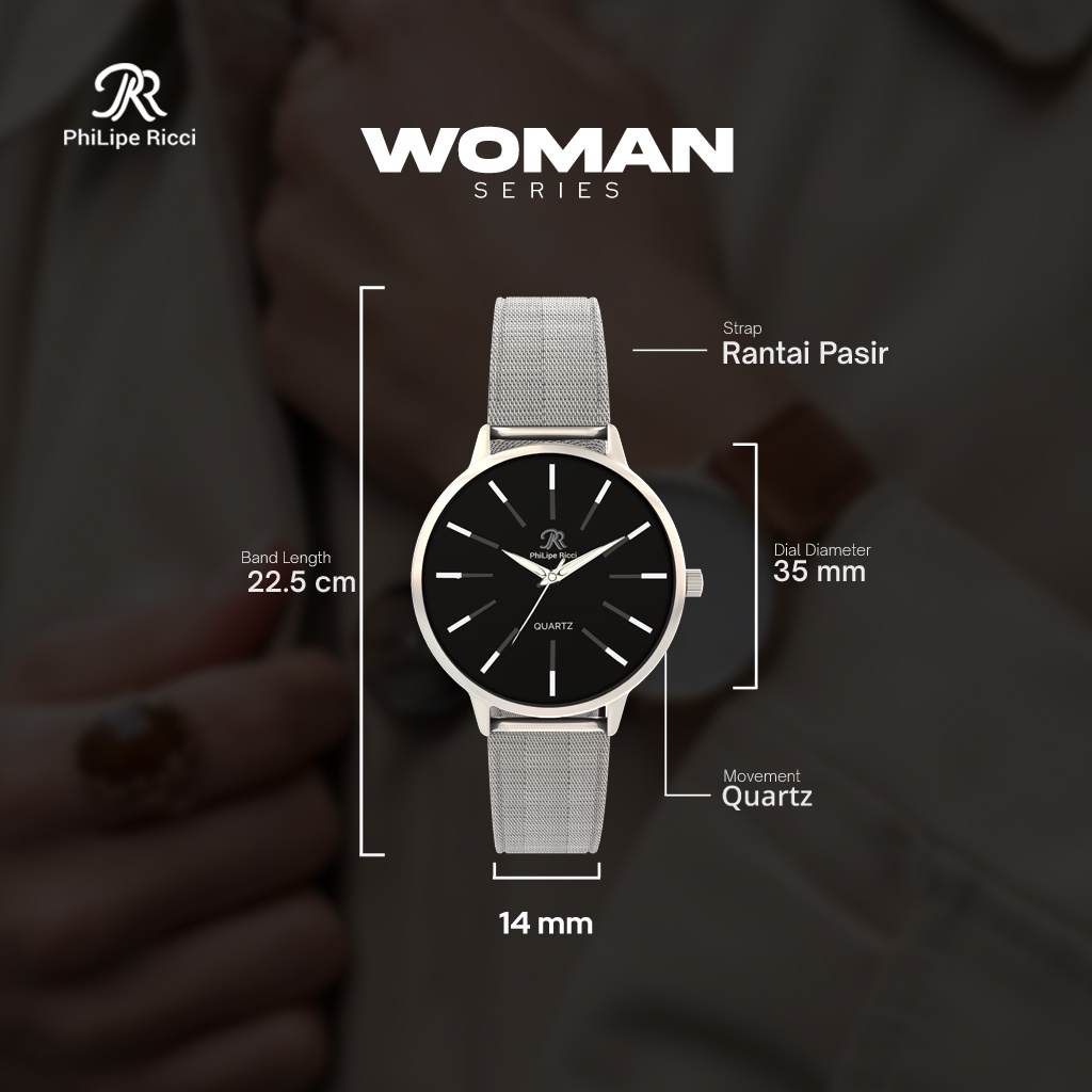 PhiLipe Ricci Jam Tangan Wanita Terbaru Analog Rantai Pasir 6007-1
