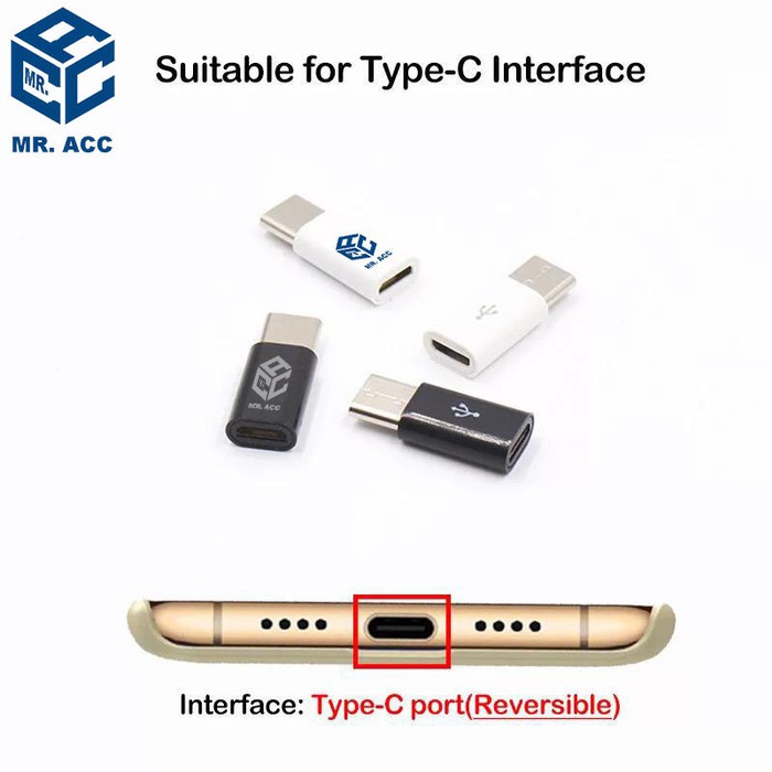 ( Mr.Acc ) Sambungan Micro Ke Type C - Converter Micro Usb To Type C - SC