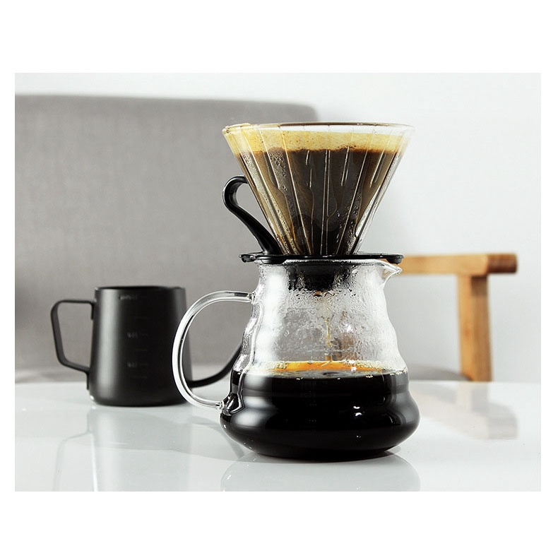 100pcs / Kotak Kertas Filter Kopi Profesional Non-Bleached V60 Untuk Drip Coffee 2-4