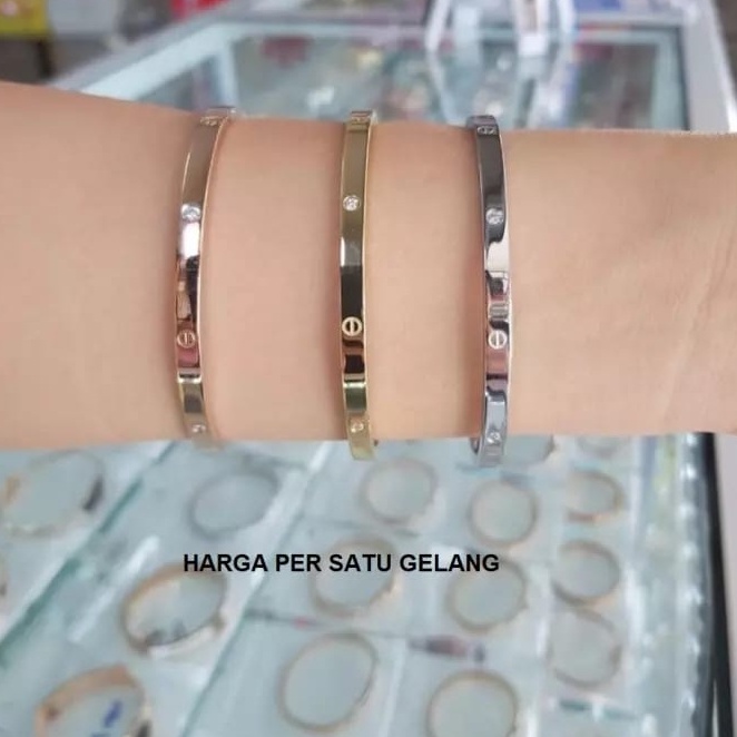 gelang wanita asli titanium / aksesoris wanita asli titanium ( harga satuan )