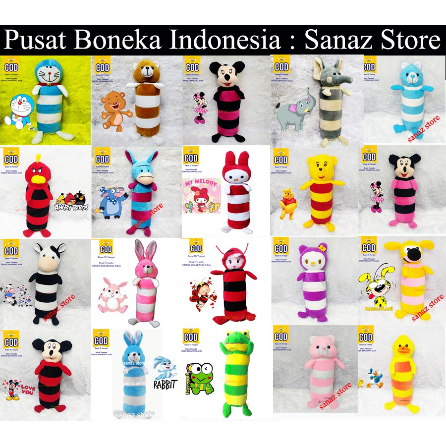 Viral  Boneka Karakter Gajah - Mainan Anak Bayi Perempuan Pria - Guling Pillow Boneka Lucu Stock