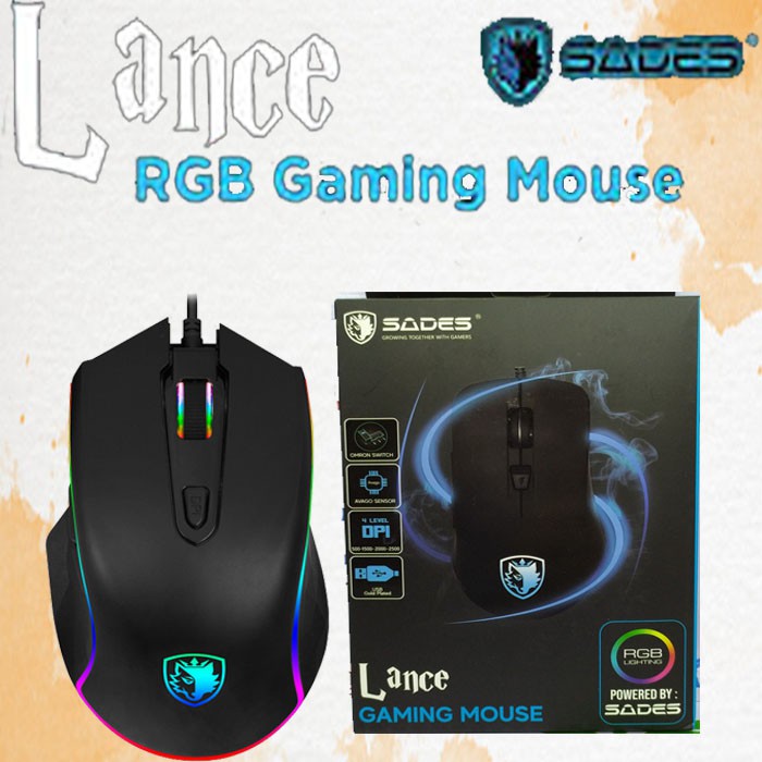 Mouse Gaming Sades Lance RGB