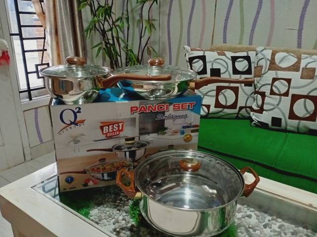 Panci Set Serbaguna Q2 Tutup Kaca
