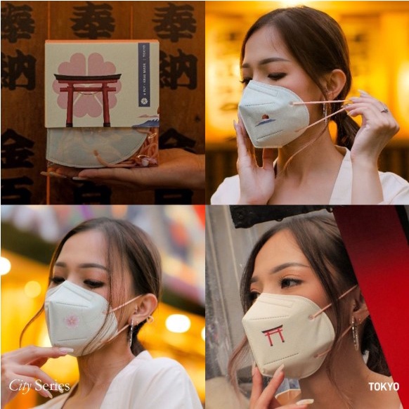 Masker Fivecare Series KN95 - the city series | 6PLY filter adjustable