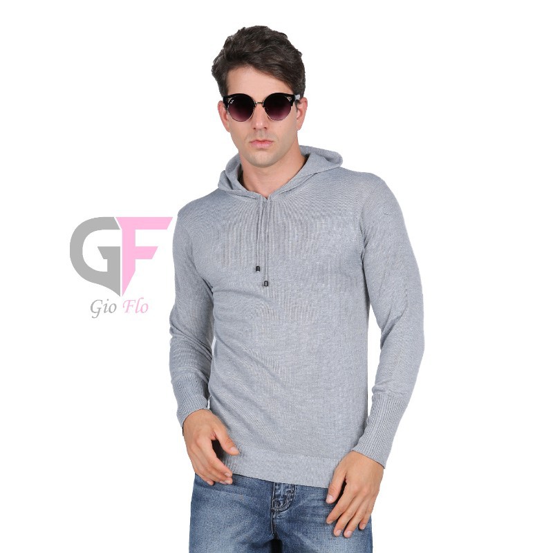 GIOFLO Outerwear Pria Sweater Pria Casual Abu / SWE 591